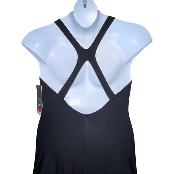 NWT Speedo Powerflex One Piece Swimsuit Womens 6 Ultraback Moderate Cut Black - Picture 7 of 9